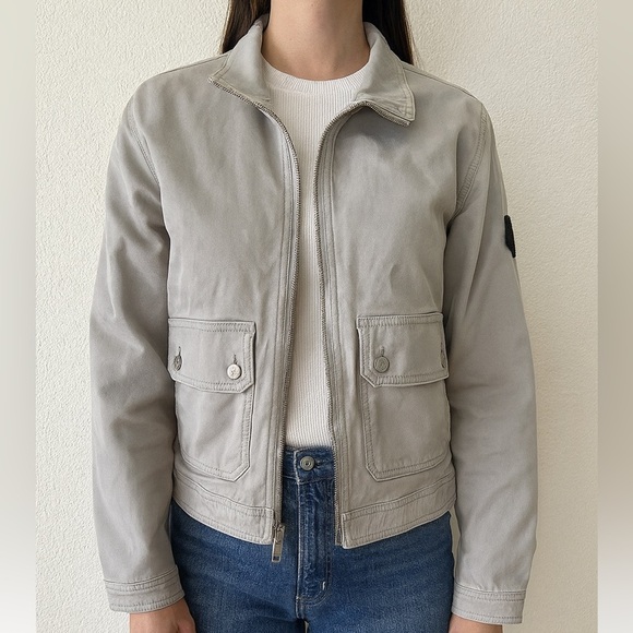 Hollister Kids Light Gray Jean Jacket - Picture 1 of 8